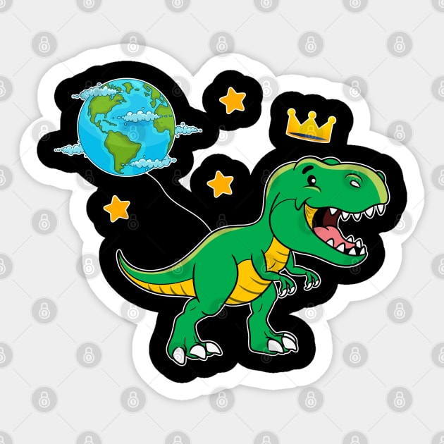 Earth Day Dinosaur Kids Sticker by FabulousDesigns